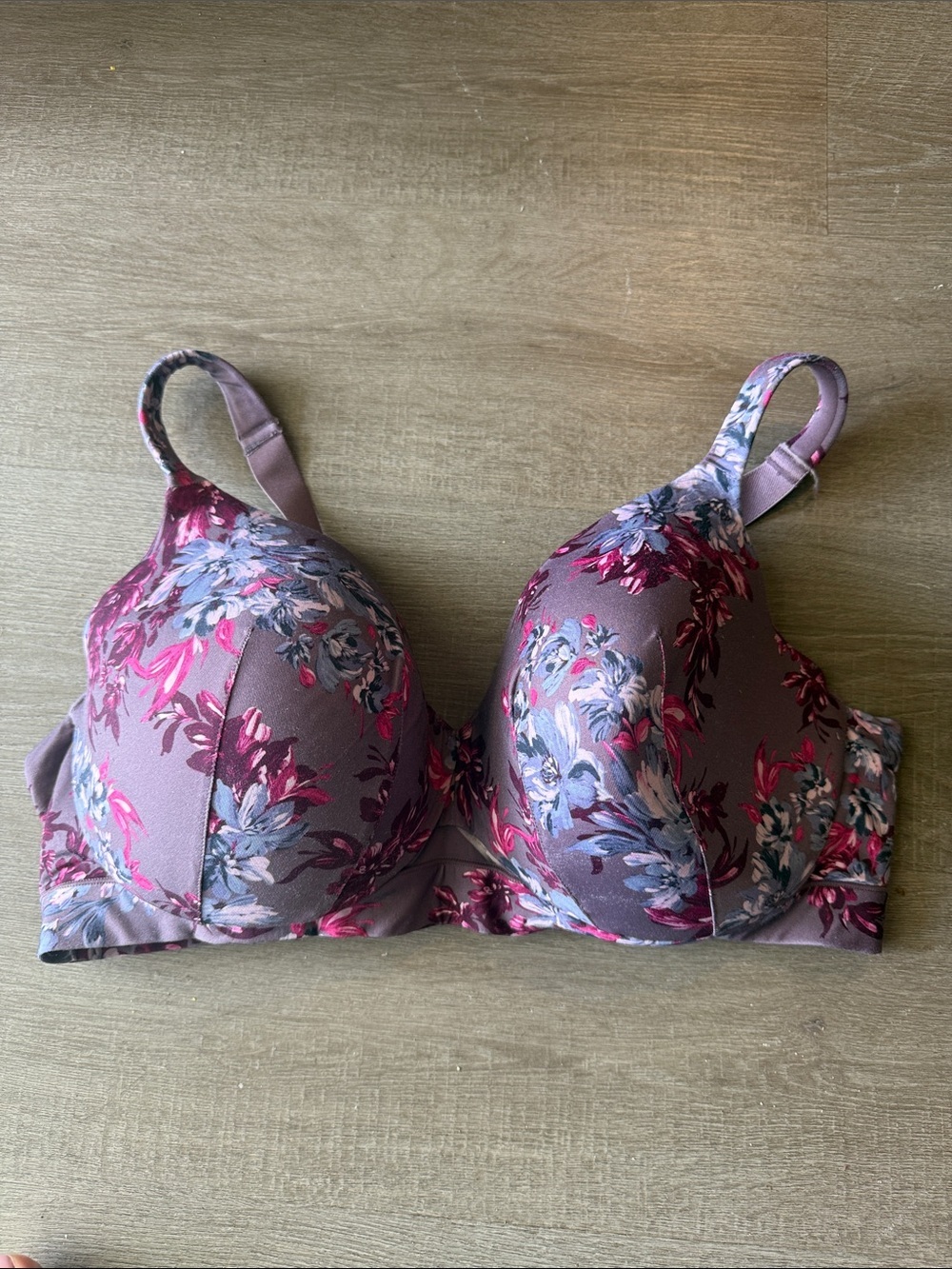Cacique Floral Full-Coverage Underwire Bra Sz 42DD